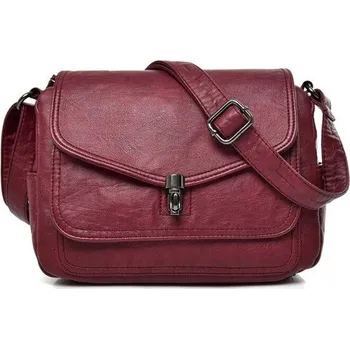 Kabelka Dámská kožená kabelka M1112 vínová