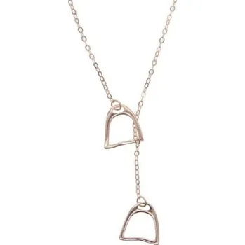 Náhrdelník Dámský náhrdelník s podkovami růžová