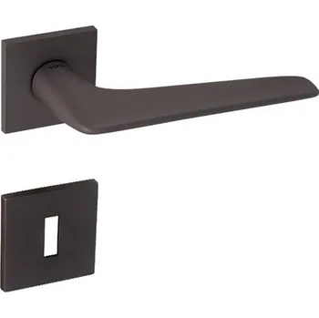 Dveřní kování TI - OPTIMAL - HR 4164Q 5S bez spodní rozety, klika/klika T - Titan (141)