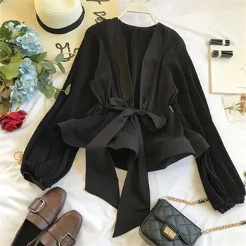 Dámská halenka Dámská halenka s mašlí Irene černá