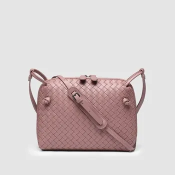 Kabelka Dámská kožená kabelka M1218 starorůžová