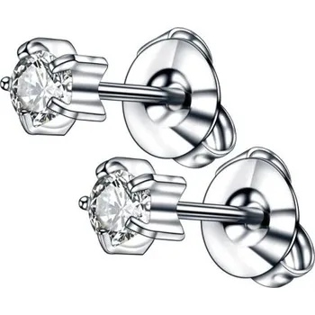 Náušnice Dámské peckové náušnice se zirkony H849 stříbrná 13