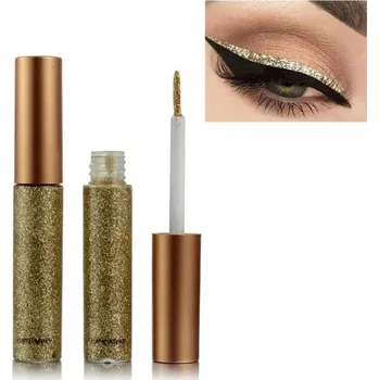 Oční linky Barevné třpytivé oční linky zlatá