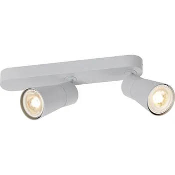 Nástěnné svítidlo SLV 1008315 Puri 2.0 Cone, šedé nástěnné/stropní svítidlo 2xGU10 s asymetrickou základnou, délka 25,8cm