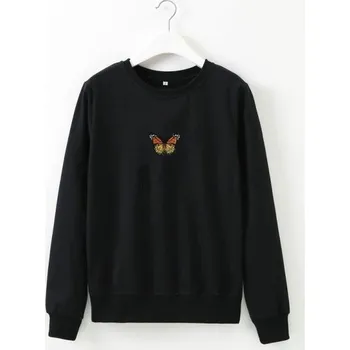 Dámská mikina Dámská mikina s motýlem černá S