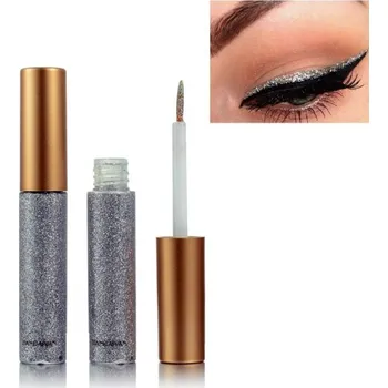 Oční linky Barevné třpytivé oční linky stříbrná