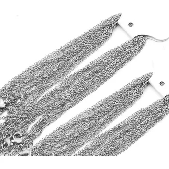 Náhrdelník Dámský řetízek 10 ks stříbrná