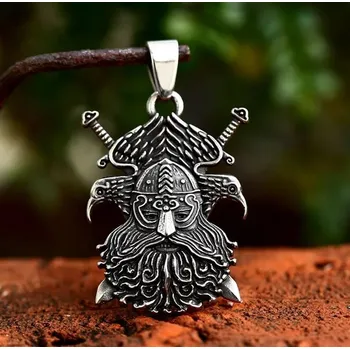 Řetízek Náhrdelník a přívěšek s vikingem