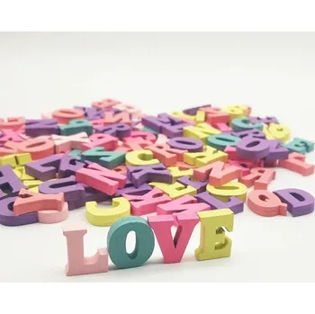 Dekorativní dřevěná písmena 100 ks