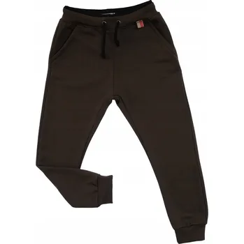 Chłopięce Spodnie DRESOWE s kapsami, barva ČOKOLÁDA, bavlna Revaj 116