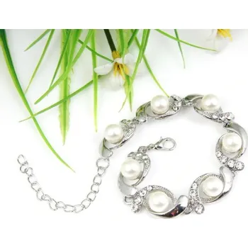 Náramek Dámský náramek s perlami H214 stříbrná