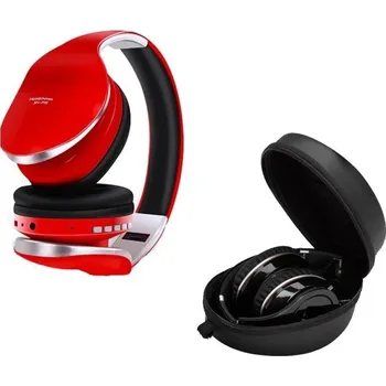 Sluchátka Bluetooth sluchátka s pouzdrem červená