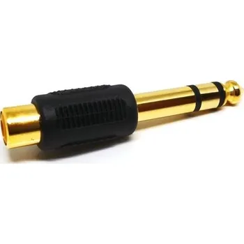 Redukce Adaptér 3 pólový 6.35mm jack na RCA M/F