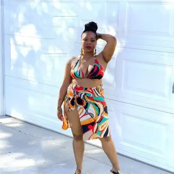 Dámské plavky Dámské bikiny a sukně P1082 XXL