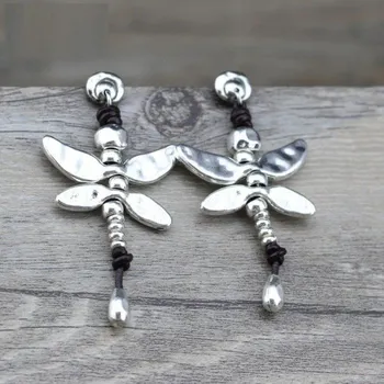 Náušnice Dámské visací náušnice vážky