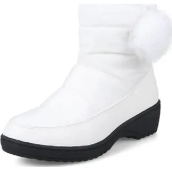Dámská zimní obuv Dámské zimní boty s bambulkou J1811 bílá 43