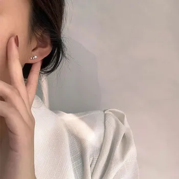 Náušnice Dámské náušnice se zirkony G495 stříbrná 3