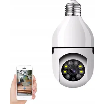 IP kamera ŠPIÓNÍ KAMERA OTOČNÁ ŽÁROVKA E27 WIFI IP