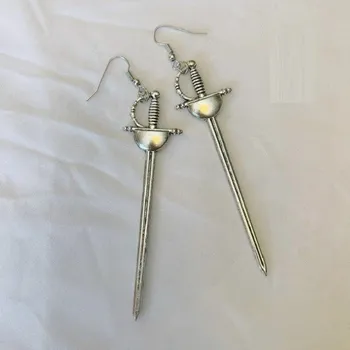 Náušnice Dámské visací náušnice meče G596 3