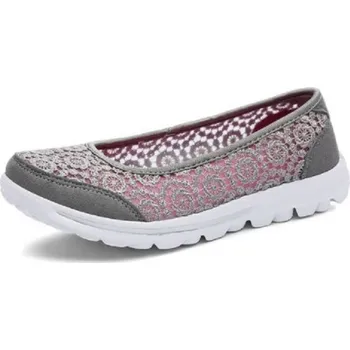 Dámské baleríny Dámské prodyšné baleríny s krajkou J2828 šedá 37