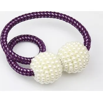 Dekorativní spona na záclony fialová