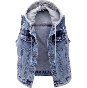 Dámská vesta Dámská džínová vesta P1859 světle modrá XXL