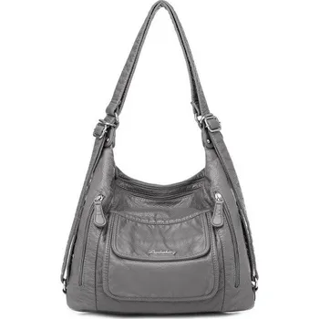 Kabelka Dámská kožená kabelka M785 šedá