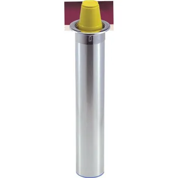 Zásobník na kelímky do pultu 350-710ml nerez, vertikální s pružinou, délka 597mm - 1 ks