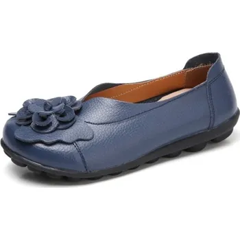 Dámské baleríny Dámské baleríny s květinou J3225 tmavě modrá 39