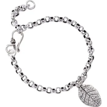 Náramek Dámský náramek s přívěskem lístku