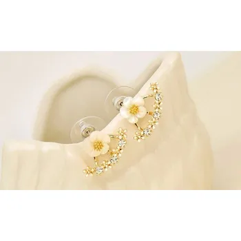 Náušnice Dámské náušnice květy zlatá