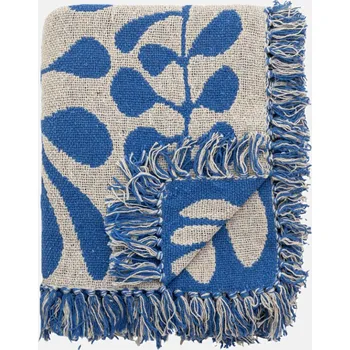 Přehoz na lůžko Bloomingville Nevine bavlněný přehoz modrý