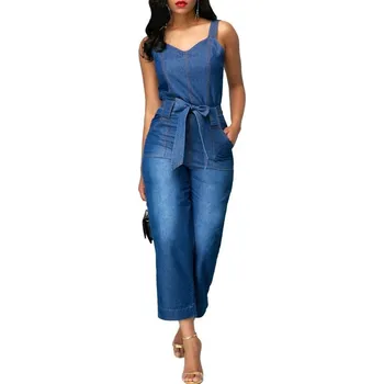 Dámský overall Dámský džínový overal na ramínka XL