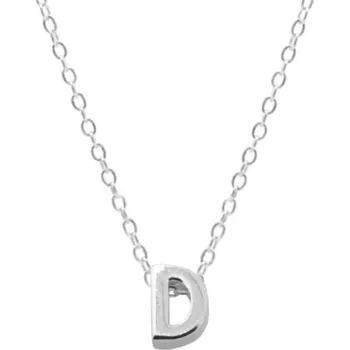 Náhrdelník Dámský náhrdelník s písmeny abecedy M65 stříbrná D