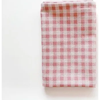Kuchyňská zástěra Bavlněná kostkovaná utěrka růžová