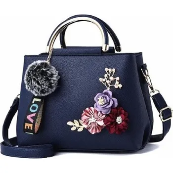 Kabelka Dámská kožená kabelka M1125 tmavě modrá