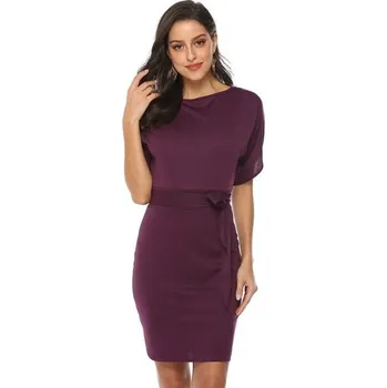 Dámské šaty Dámské podzimní šaty fialová L