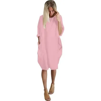 Dámské dlouhé oversize tričko růžová XXL