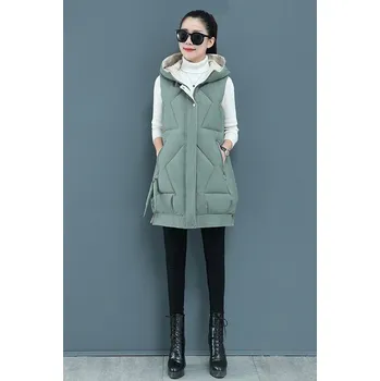 Dámská vesta Dámská prošívaná vesta P1535 světle zelená XXL