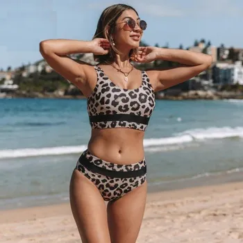Dámské plavky Dámské leopardí bikiny P1053 L