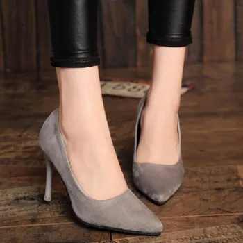 Dámská obuv Dámské semišové lodičky šedá 40