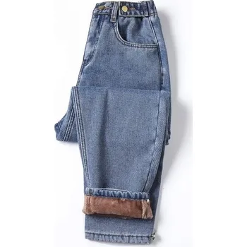 Dámské džíny Dámské zateplené 3/4 džíny modrá XXL