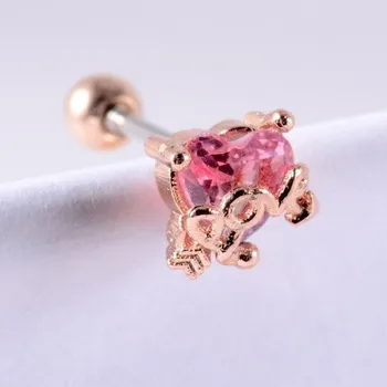 Šperk Dámská pecková náušnice s krystaly 5