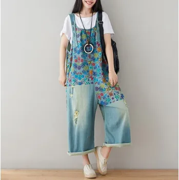 Dámský overall Dámský džínový overal A2896 světle modrá