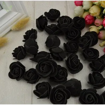 Dekorativní pěnové růžičky 100 kusů J3279 černá