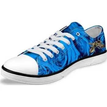 Dámské tenisky Dámské tenisky s potiskem včely J1179 modrá 42