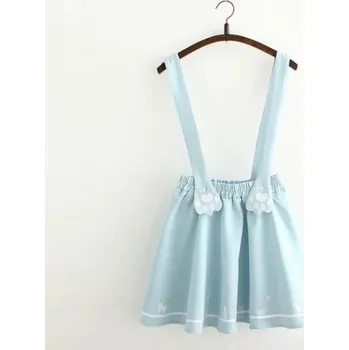 Dámská sukně Dámská laclová sukně s kočičím vzorem světle modrá