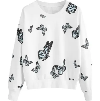 Dámský svetr Dámský pulovr s motýly XL