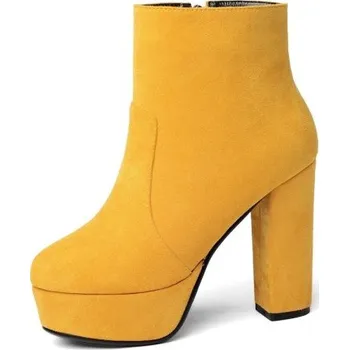 Dámské tenisky Dámské kotníkové boty na platformě A650 žlutá 36