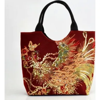 Kabelka Dámská etno kabelka červená